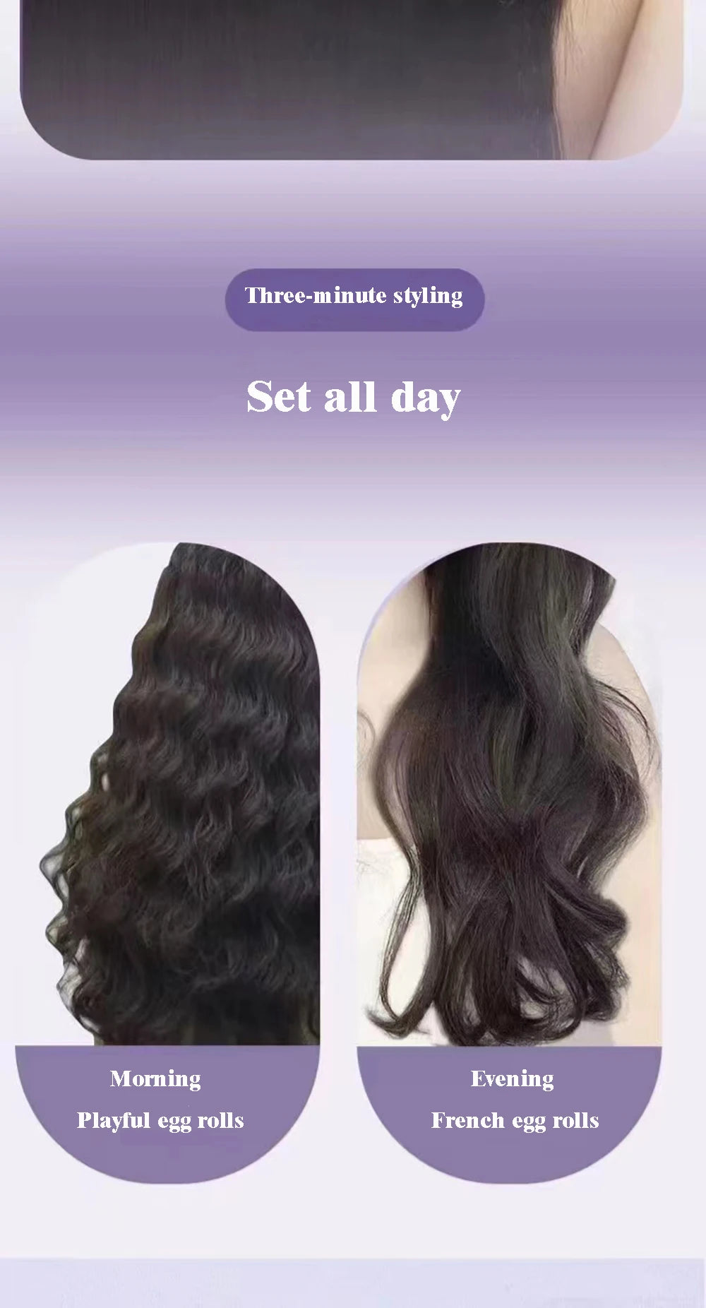 32MM Electric Curling Iron Curling Tool Egg Roll Lasting Styling French Styling Deep Wave Hair Curler 4 Temperature Adjustable