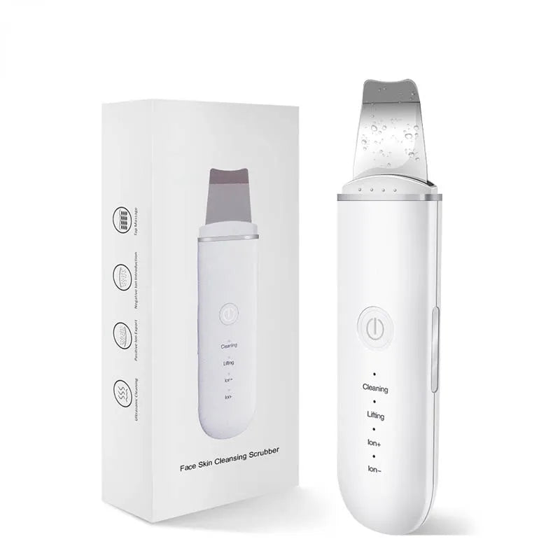 Ultrasonic Skin Scrubber Vibration Face Spatula Blackhead Remover Shovel Clean Cavitation Peeling Facial Lifting Skin Care