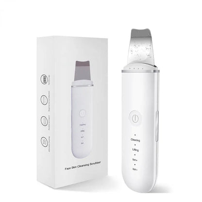 Ultrasonic Skin Scrubber Vibration Face Spatula Blackhead Remover Shovel Clean Cavitation Peeling Facial Lifting Skin Care